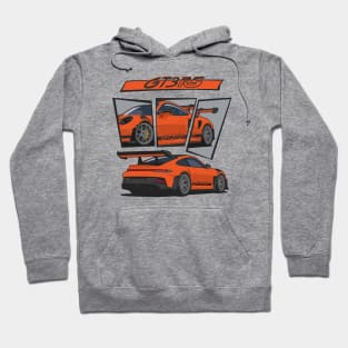 car 911 gt3 rs detail orange Hoodie